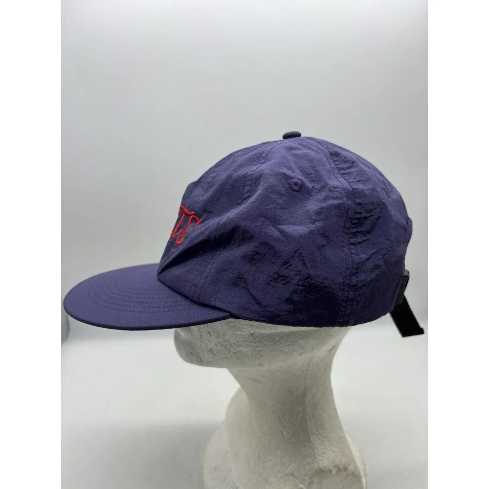 Puka Walts Hat Purple Nylon Unstructured Camper Cap Adjustable Buckle Strap